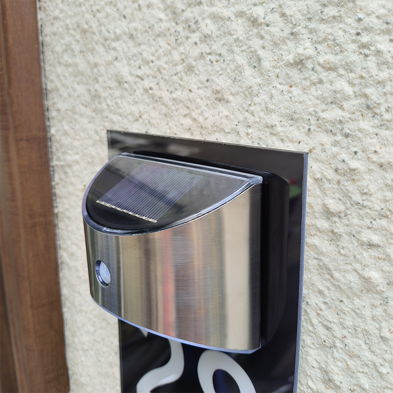 Personalized solar LED door plaque – view 13