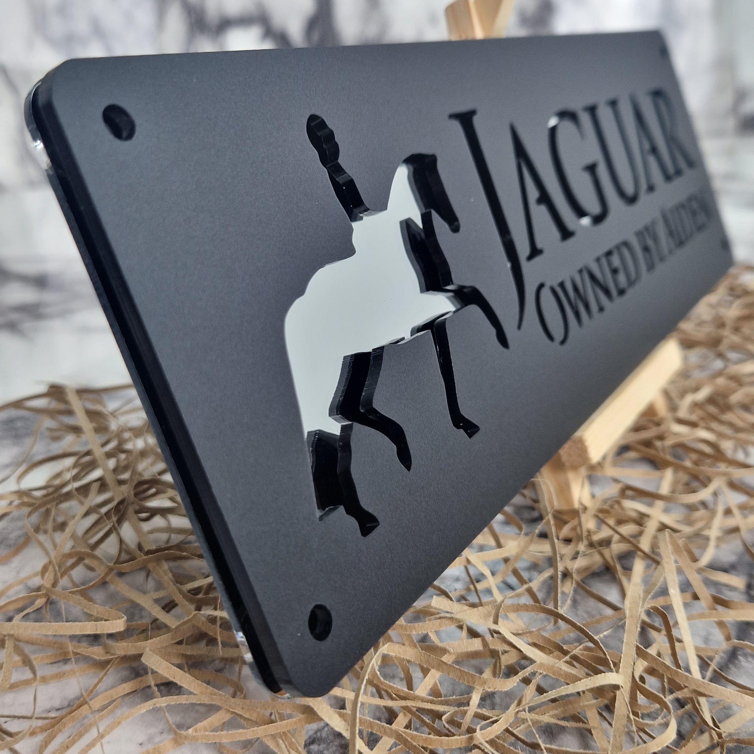 Personalized laser-cut horse stable name plaque – view 8