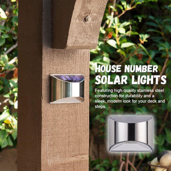 Replacement solar LED light for house number sign