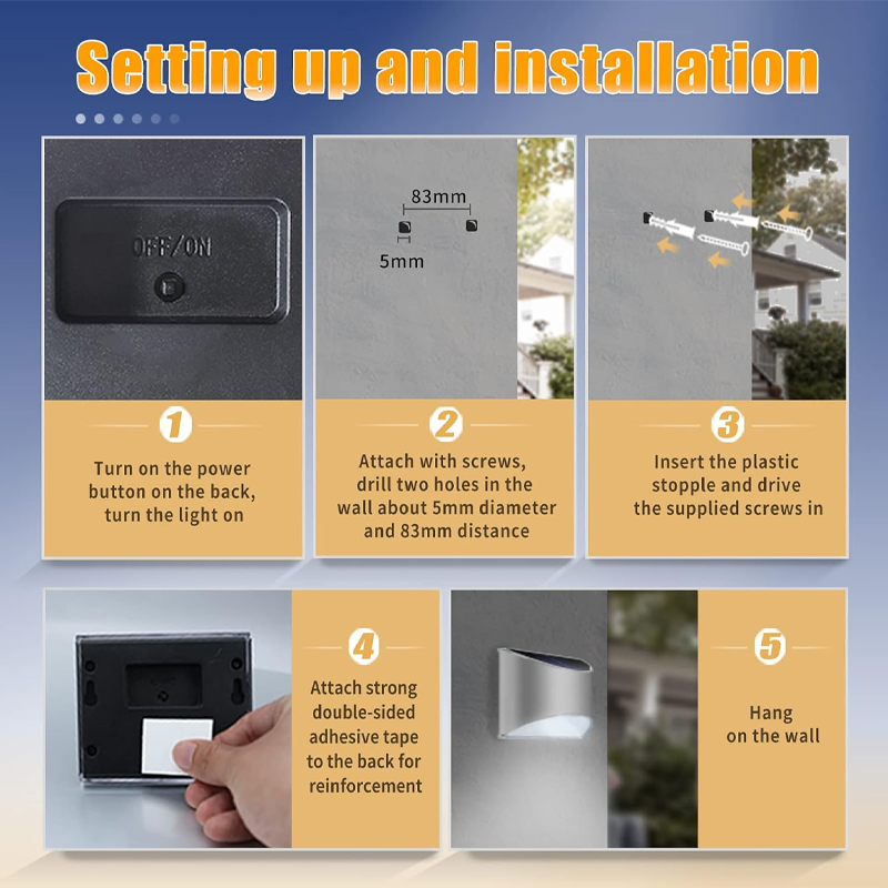 Replacement solar LED light for house number sign – view 5