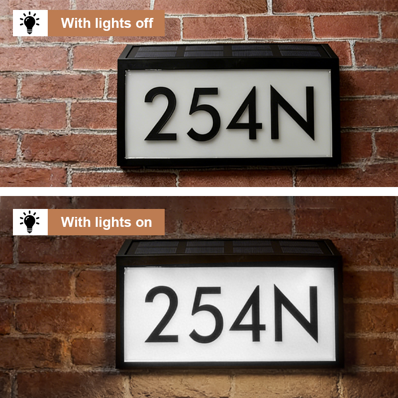 Personalized "Welcome Home" solar-powered doorplate – view 2