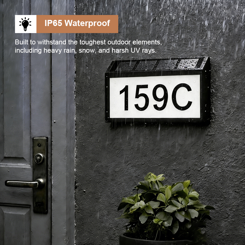 Personalized "Welcome Home" solar-powered doorplate – view 3