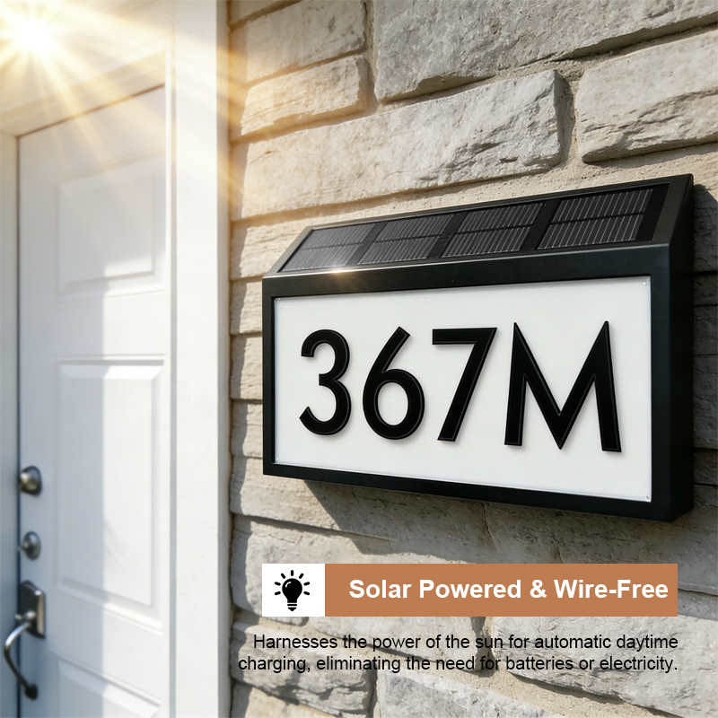 Personalized "Welcome Home" solar-powered doorplate – view 4