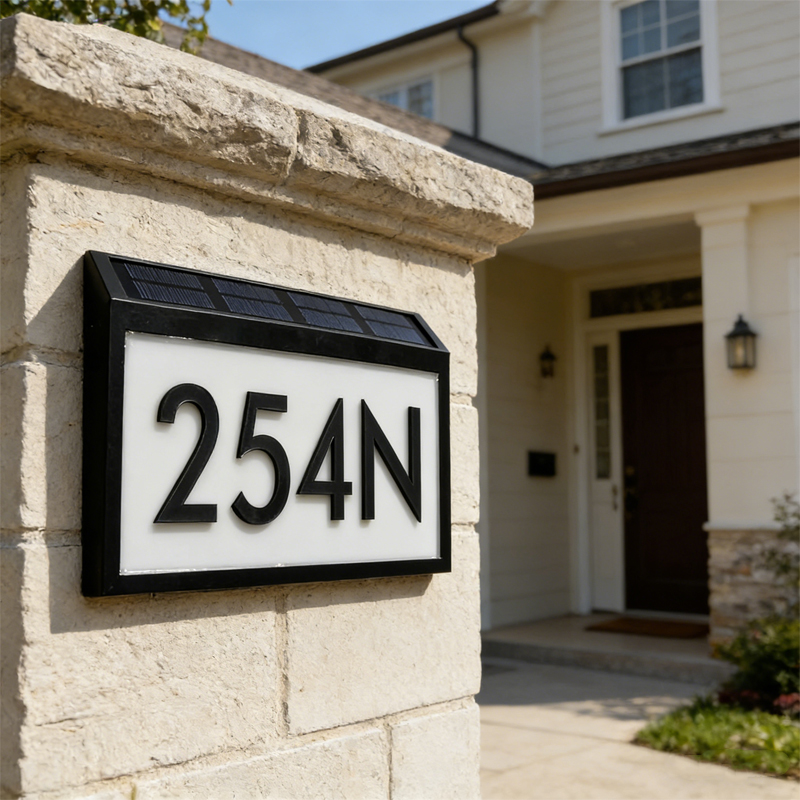 Personalized "Welcome Home" solar-powered doorplate – view 5