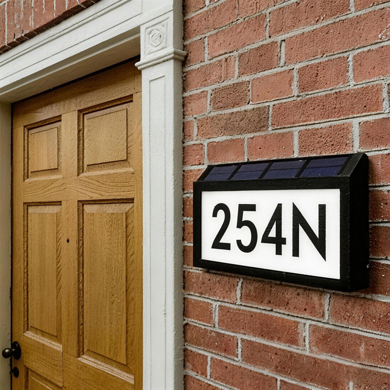 Personalized "Welcome Home" solar-powered doorplate – view 7